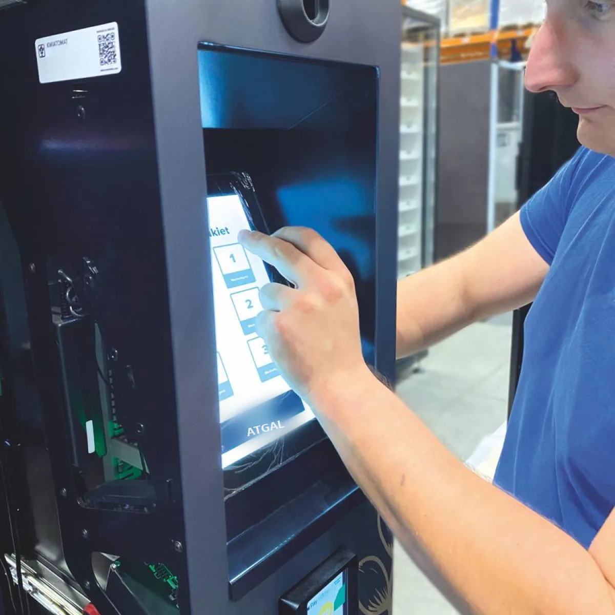 Maisto automato liečiamas ekranas – savitarnos pirkimas maisto pardavimo automate