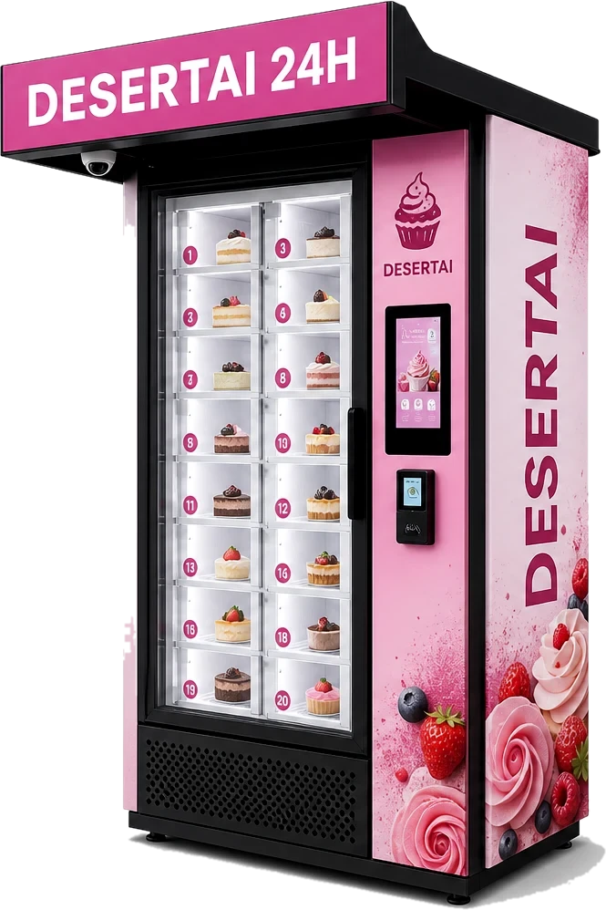 CakeVend — tortų ir desertų pardavimo automatas