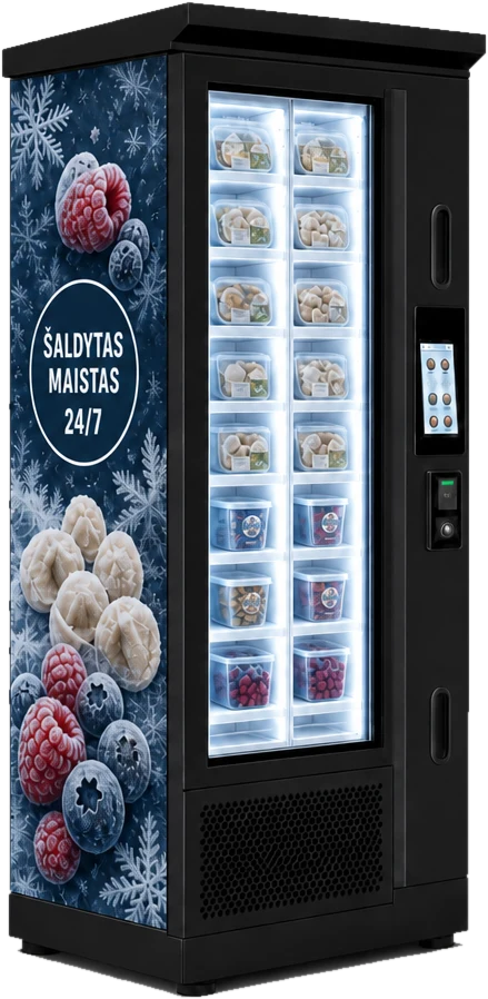 FrozenVend vidaus pardavimo automatas – šaldytos produkcijos automatai