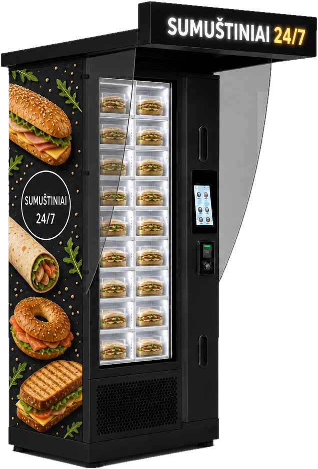 SandwichVend – sumuštinių, bagelių ir wrapų automatai