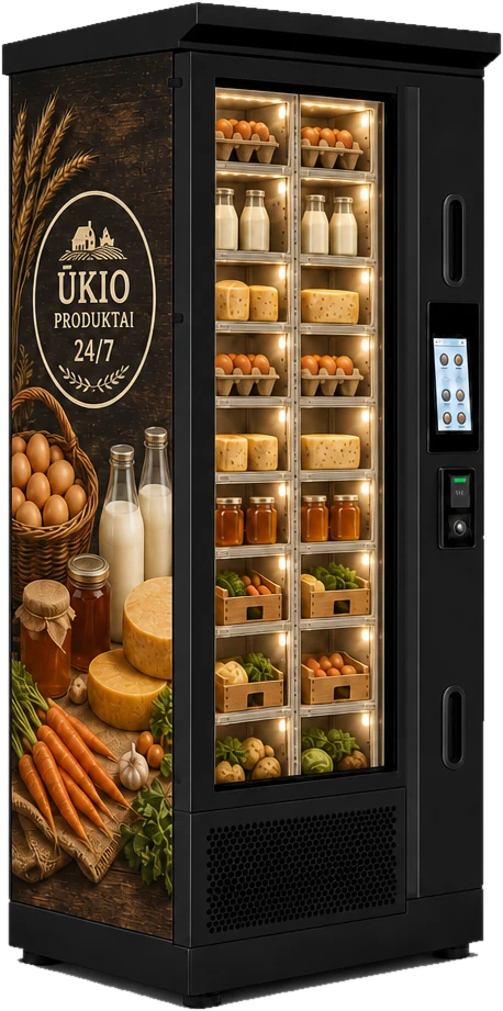 FarmVend vidaus pardavimo automatas – ūkininkų ir vietinės produkcijos automatai